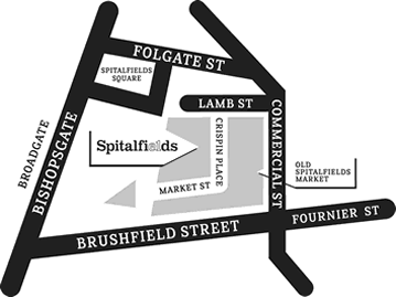 How to find Spitalfields Fine Food Market, London