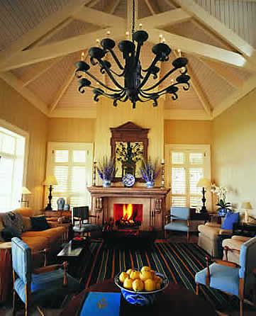 Lounge at The Lodge, Kauri Cliffs, New Zealand