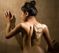 LI'TYA Organic Spa, handprint on girl's back